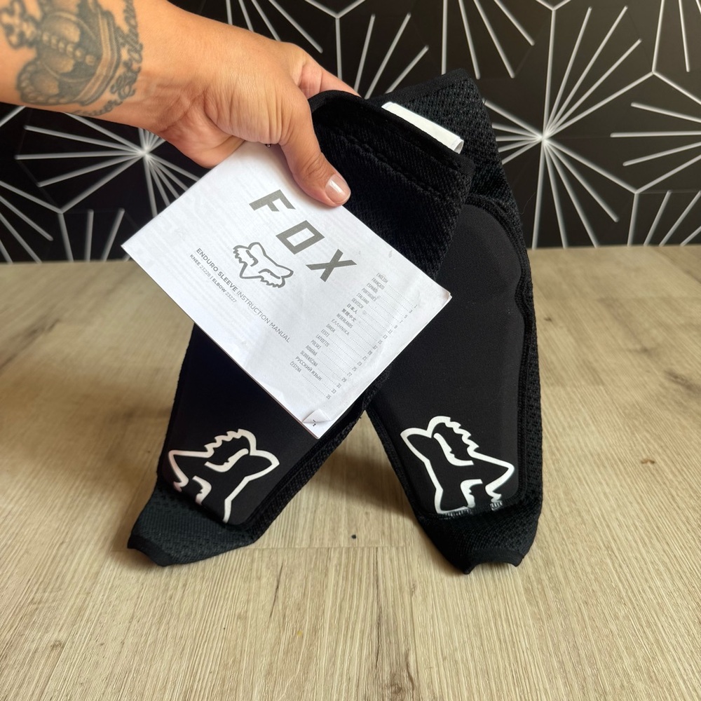 Fox Black White Motorcycle Ankle Guards